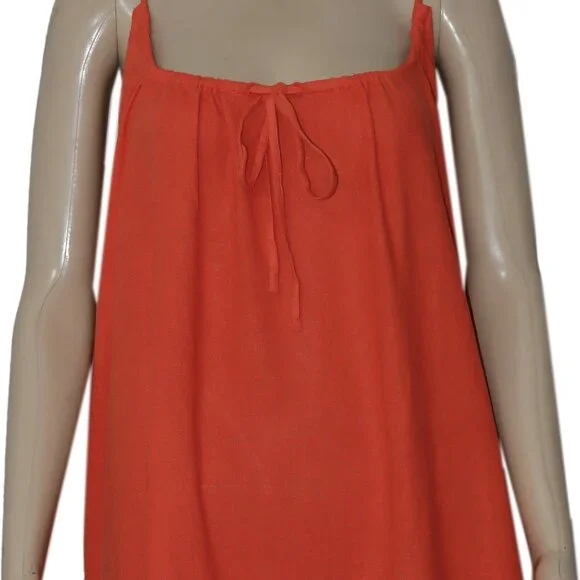 Free People Rae Mini Mandarin Red Swingy Scoop Neck Dress - Picture 4 of 6